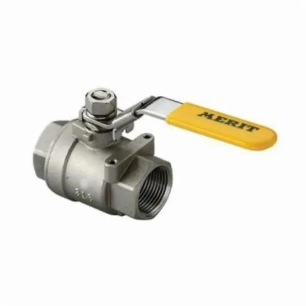 Merit Brass V210FP-12 V Series 2-Piece Ball Valve With Handle 3/4 in