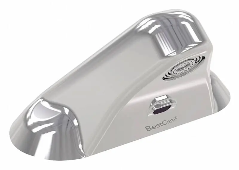 WHITE WH3375-SO-BAT Ligature-Resistant Single Temperature Faucet with Sensor Battery Valve Assembly - 4 Inch Centerset