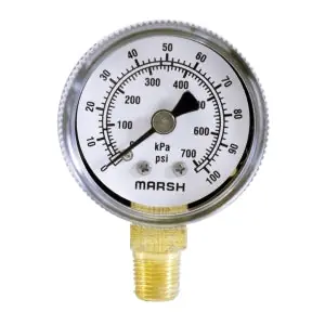 Marsh Bellofram J9048 Pressure Gauge 0-100 PSI