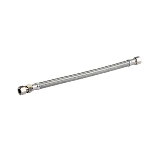 Everflow 27612-NL 12 inches SS Braided Delta Flex Supply 3/8 MIP Comp X 3/8 FIP Comp Lead Free