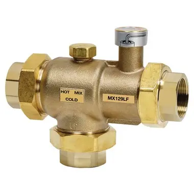 Resideo MX128LF/U Mixing Valve MX Large Capacity 1-1/4 Inch Lead Free Union NPT