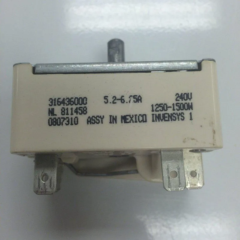 Frigidaire 316436000 6 in Range Burner Infinite Switch 240V Replaces AP3890378