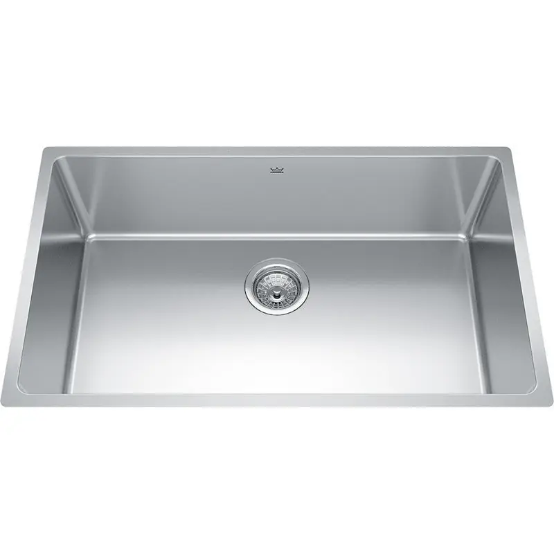 Franke BSU1831-9N Brookmore Undermount Single Bowl Stainless Steel Sink 9-in DP