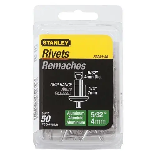STANLEY PAA54-5B Aluminum Rivets 5/32 inches X 1/4 inches 50 Pack