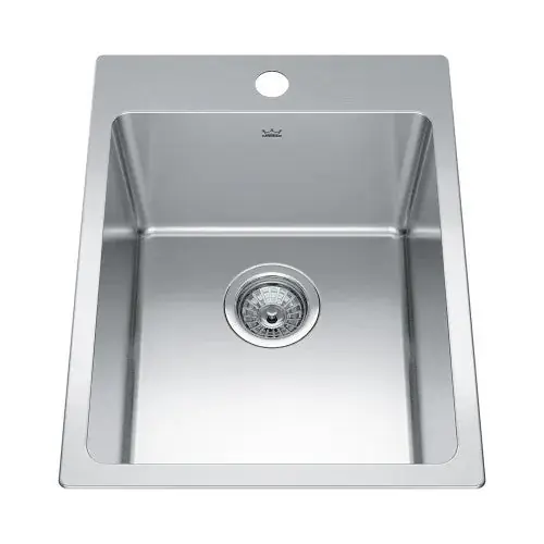 Franke BSL2116-9-1N Brookmore 16 inches x 21 inches Drop-In Single-Bowl Kitchen Sink 1 Hole