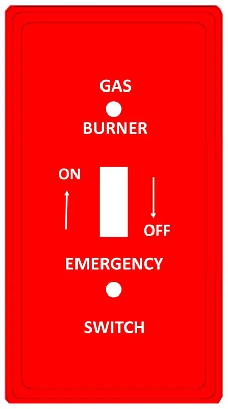 Mulberry Metal Products 41024 1-Gang Steel Gas Burner Switch Box Cover