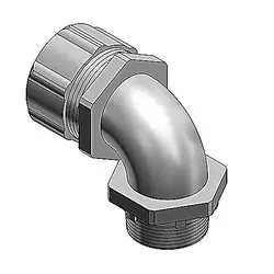 THOMAS & BETTS 5351 3/8 90 Degree Malleable Iron Insulated Liquidtight Connector