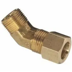 Macomb Group 77-64 3/8 OD X 1/4 MPT Brass Comp 45 Ell Adapter