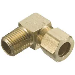 Macomb Group 69-612 3/8 OD X 3/4 MPT Brass Comp 90 Ell Adapter