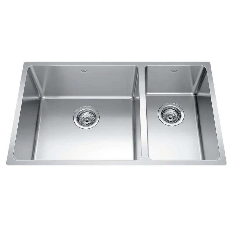Franke BCU1831R-9N Brookmore Undermount Double-Bowl Kitchen Sink 30-1/2 inches x 18-1/8 inches