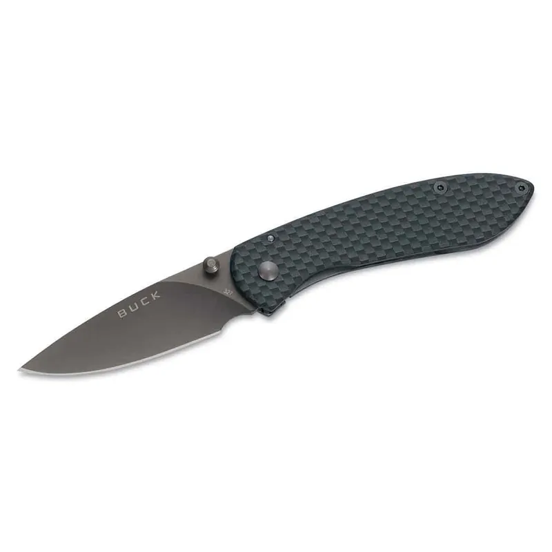Buck Knives 0327CFS Nobleman Frame Lock Knife 2.625 inches Sim Carbon Fiber