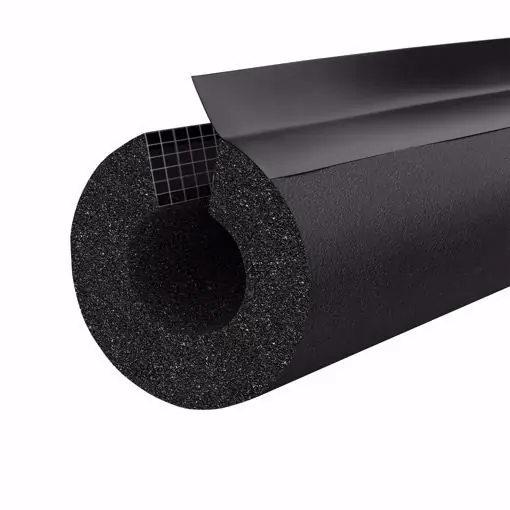 Jones Stephens I81418 4-1/8Id X 1/2 X 6 Ft Wall Dbl Seal Rubber Pipe Insulation Pk4 (24 Ft)