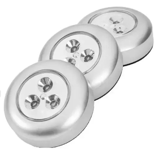 FULCRUM 30010-301 Stick-On Battery Tap Light (3 Pack)