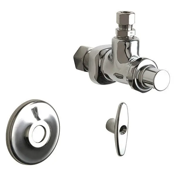 Chicago Faucets 1025-ABCP Angle Supply Stop Valve 5/8 x 3/8 in. OD Compression