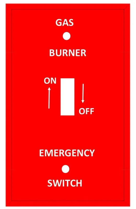 Mulberry Metal Products 41020 Gas Burner Switch Plate 1-Gang