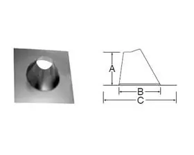 Selkirk 6RV-TFA RV Tall Cone Adjustable Roof Flashing
