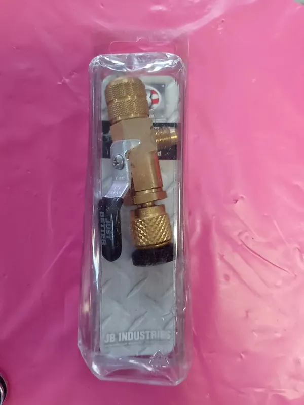 JB Industries JB-A32525N 1/4 Vacuum Rated Valve Core Removal Tool with Access Port
