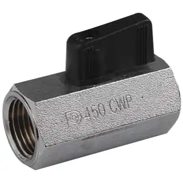 DynaQuip Controls VNH3.AM1/8 Brass Mini Ball Valve 1/8 NPT x Female Pipe