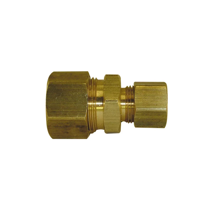 Braxton Harris Company C62R64-LF 3/8 inches O.D. x 1/4 inches O.D. Brass Compression Reducing Union- Lead Free