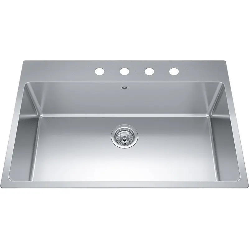 Franke BSL2233-9-1N Brookmore 33 inches x 22 inches Drop-In Single-Bowl Kitchen Sink Single-Hole
