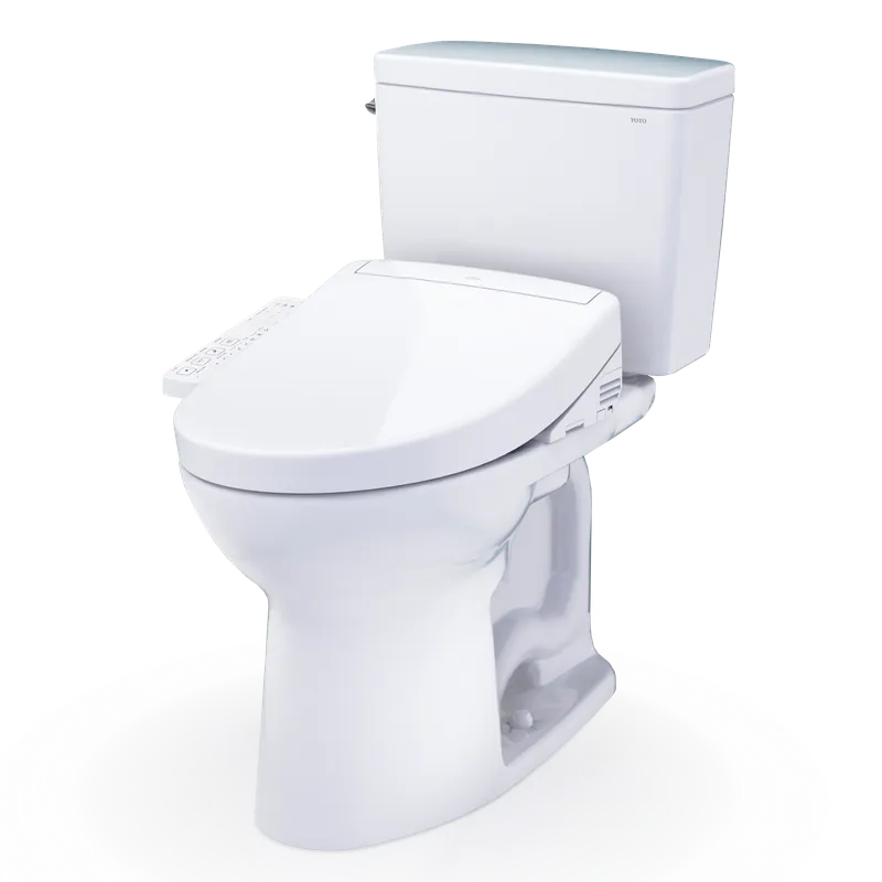 Toto MW7763446CSFG.10#01 Drake Washlet+ Two-Piece Elongated 1.6 Gpf Universal Height Tornado Flush Toilet With S5 Bidet Seat