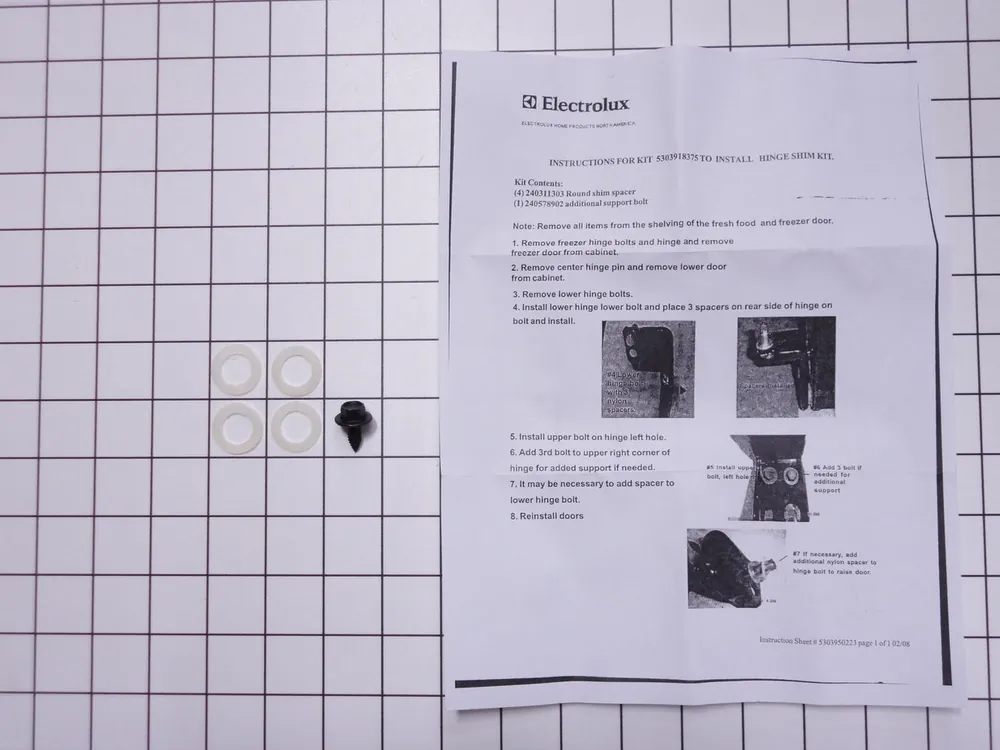 Frigidaire 5303918375 Refrigerator Shim Kit