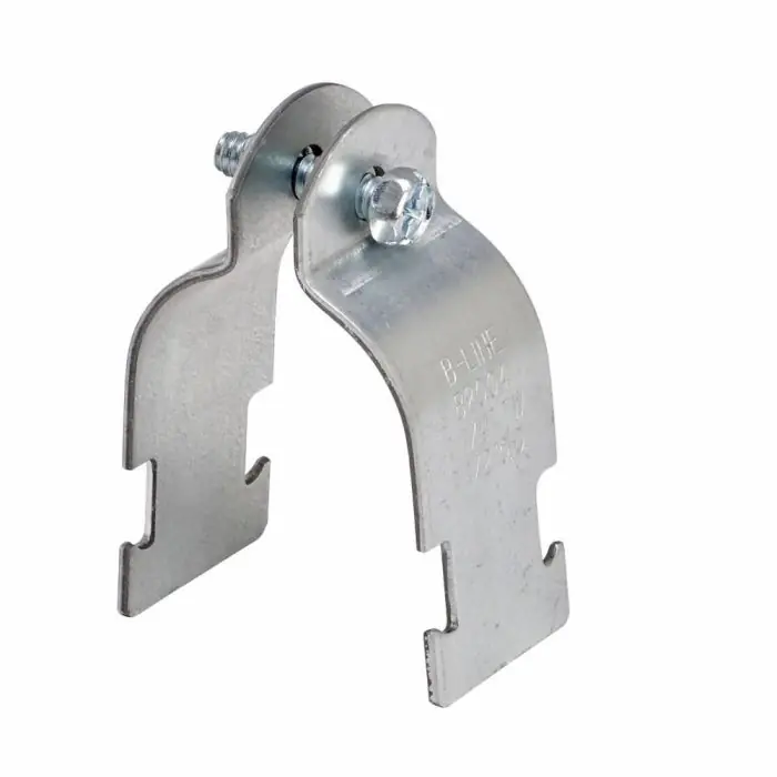 Eaton B-Line B2008PAZN Clamp Pipe 1/2in 400lb STL 16GA Channel