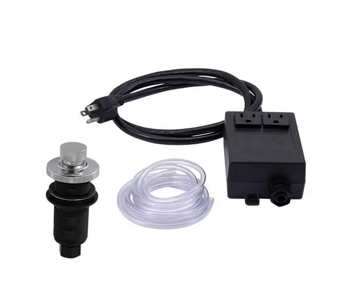 Mountain Plumbing MT964K/CPB Round "Deluxe" Knurled Raised Waste Disposer Air Switch with Freedom Mount