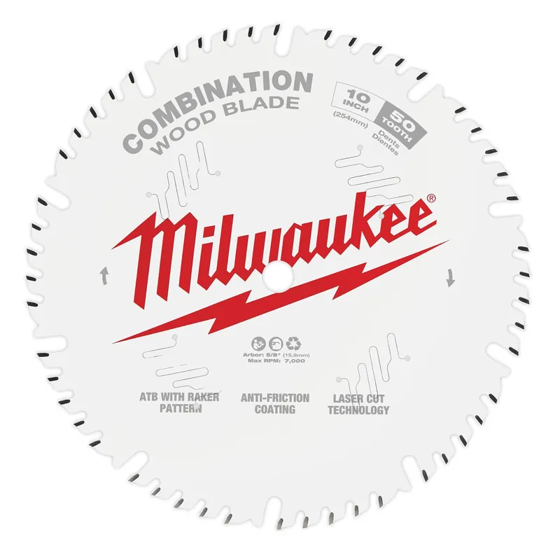 Milwaukee 48-40-1026 50T Combination Circular Saw Blade, 10 in Dia