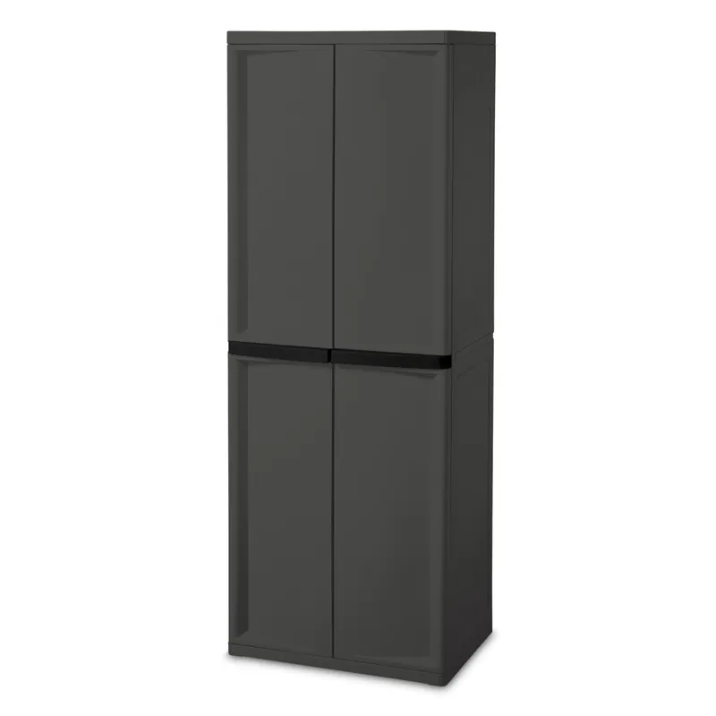Sterilite 01423V01 Shelf Cabinet 4-Shelf 25-5/8 in OAW, 69-3/8 in OAH