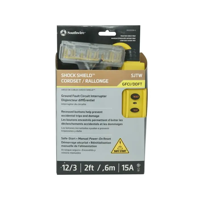 Butler Preferred Brand 26020008-6 Tri-Cord GFCI 120VAC 15A 50/60HZ