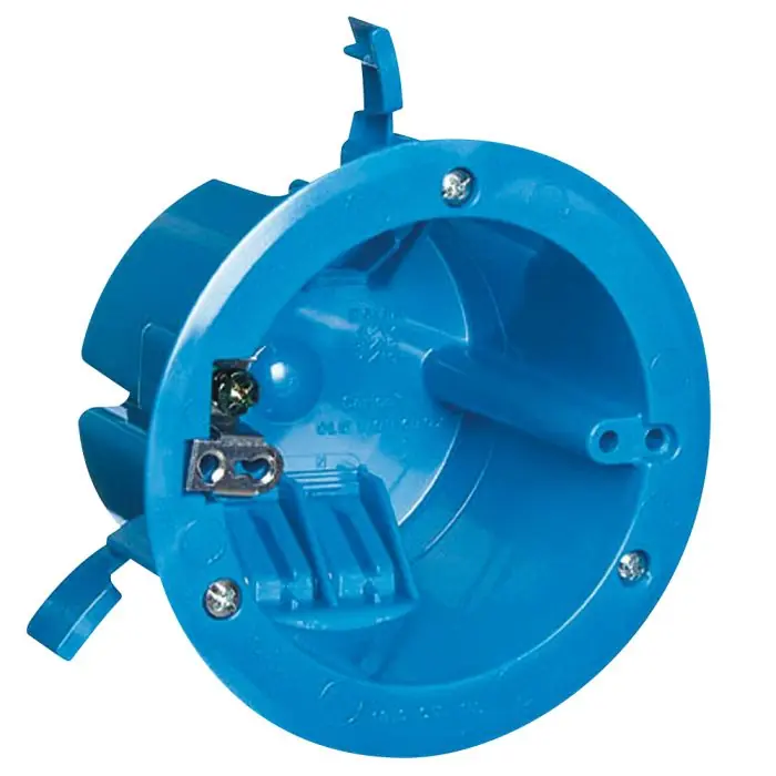 Abb Installation Products B618RR Carlon Old Work Round Ceiling Box 4-1/4 Inch Diameter Swing Clamp Mount