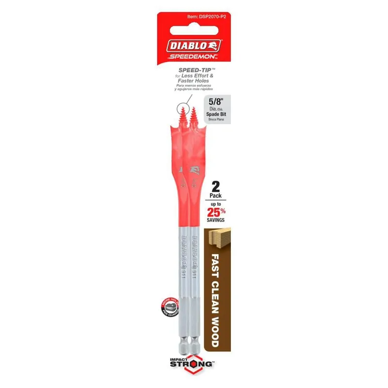 Diablo DSP2070-P2 SPEEDemon Spade Bit 5/8 in x 6 in (2-Pack)