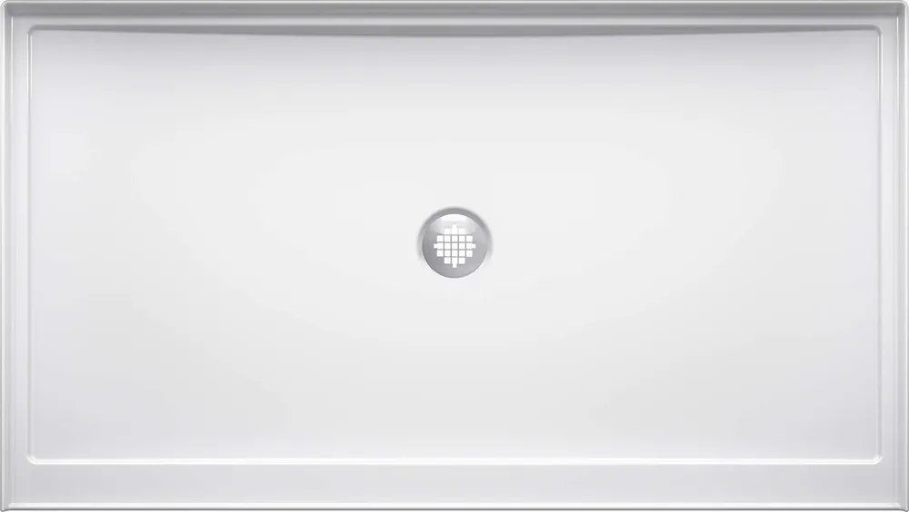 Kohler 8649-96 Rely® 60 inches x 34 inches Single-Threshold Shower Base with Center Drain