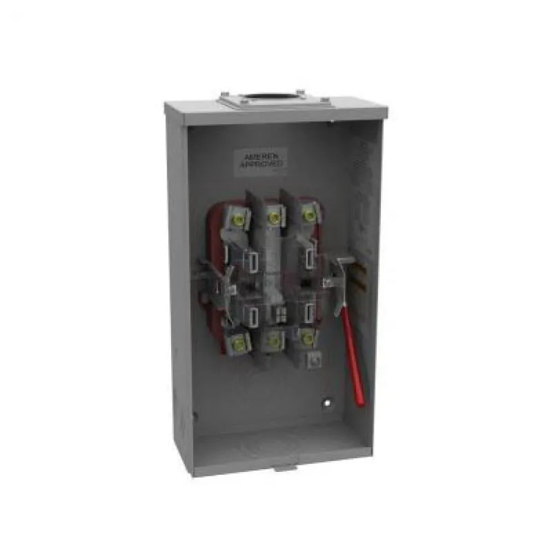 Milbank Manufacturing U9550-RRL-QG-AMS Ringless Meter Socket 600 VAC 200 Ampere Large Hub Opening Adapted to Small Hub Opening