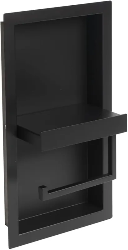 Alfi ABTPNC88-BLA Bathroom Shelving/Toilet Paper Holder (14.5 inchesL x 8 inchesW)