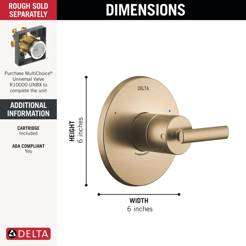 Delta T14042-CZ Monitor 14 Series Valve Only Trim