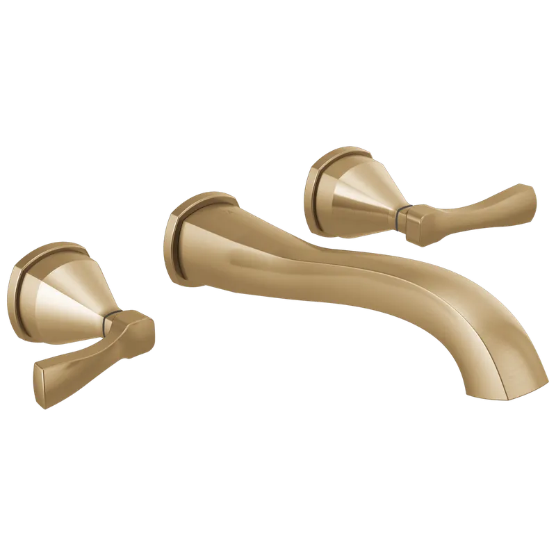 Delta T3576LF-CZ-PR-WL Stryke Two Handle Wall Mount Bathroom Faucet Trim 1.2 gpm R3500-WL