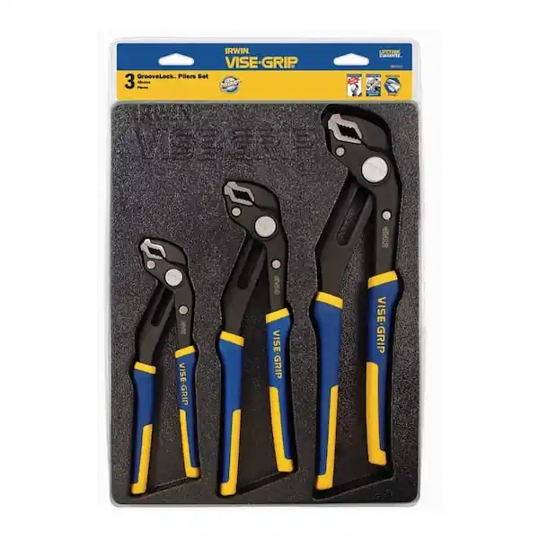 Zoro 2078710 Groovelock Pliers Tray Set 3 Pcs.