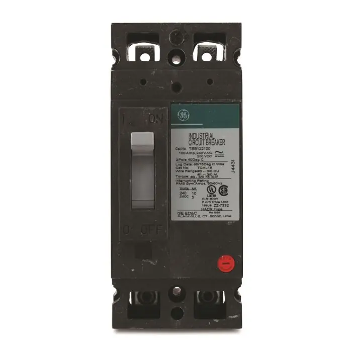 Abb TEB122100 Breaker Ckt Case Mld 240VAC 100A 10KA 2