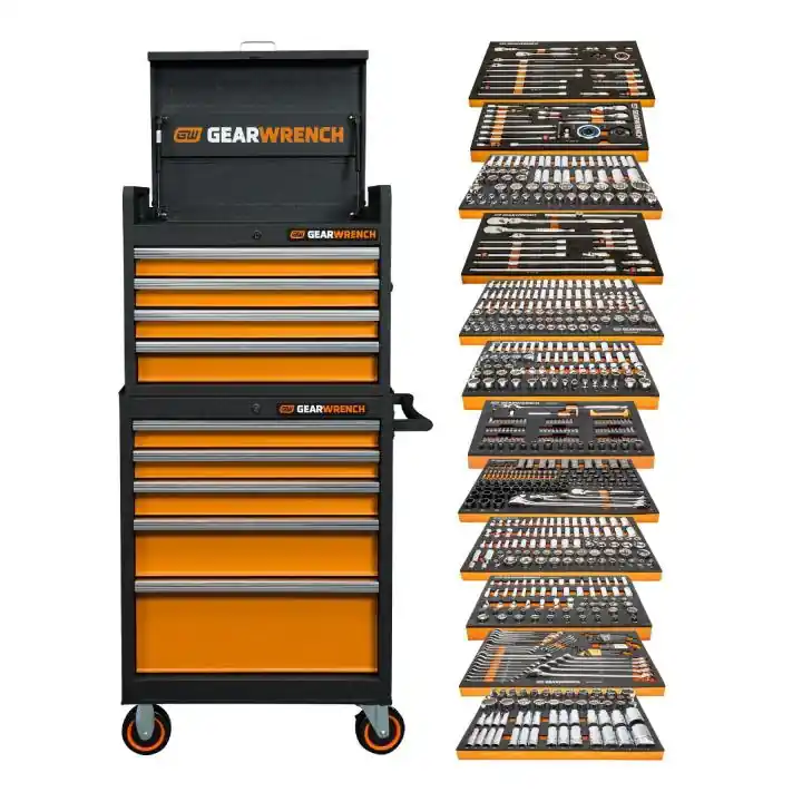 Gearwrench MEGAMODPRO 791 pc mts in modular trays w/storage