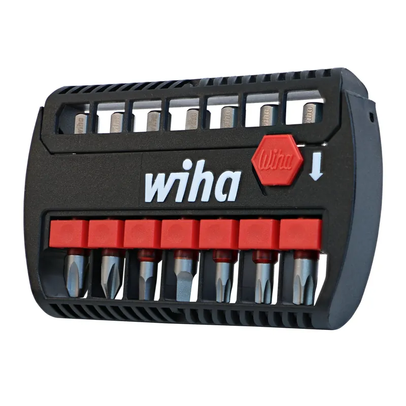 Wiha 76892 MaxxTor Bit Buddy Terminator Impact Power Bit Set with Phillips, Square and Torx 1/4 inches Bits with Holder, 7 Pieces