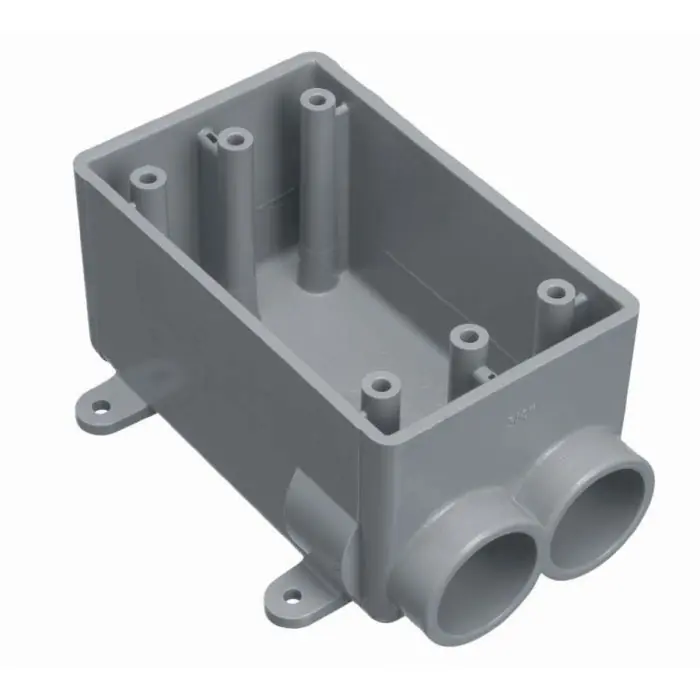 Abb Installation Products E982DFN Carlon Box Dvc Pvc 18Cu-In 1/2In (2) Hub