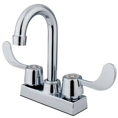 Kingston Brass 12431-01 4 inches Bar Faucet, Blade Hndls