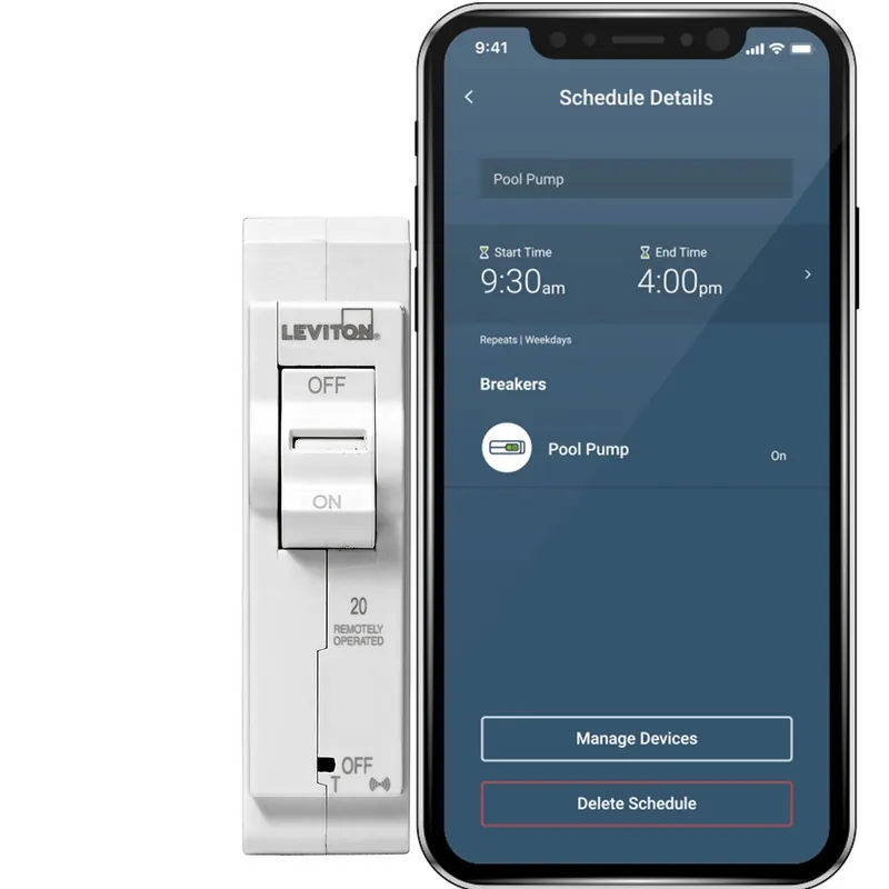 Leviton LB120-ST 2nd Gen Smart Circuit Breaker with Remote Control 20 Amp 1-Pole