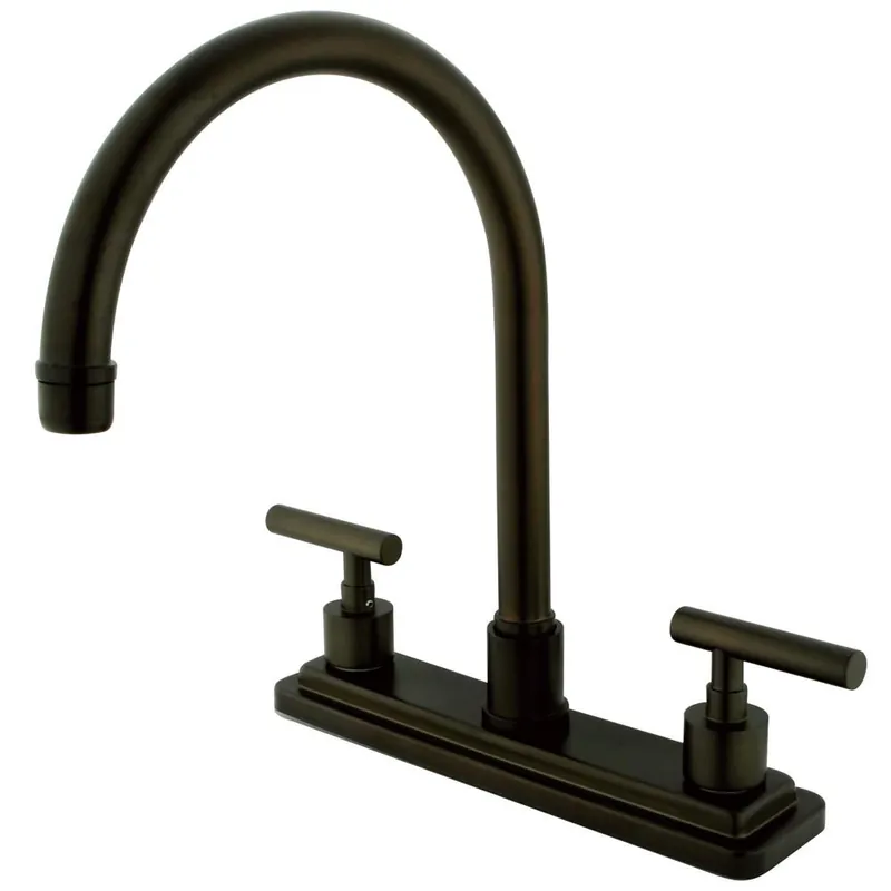Kingston Brass KS8795CMLLS Manhattan Kitchen Faucet without Sprayer, 8 inches