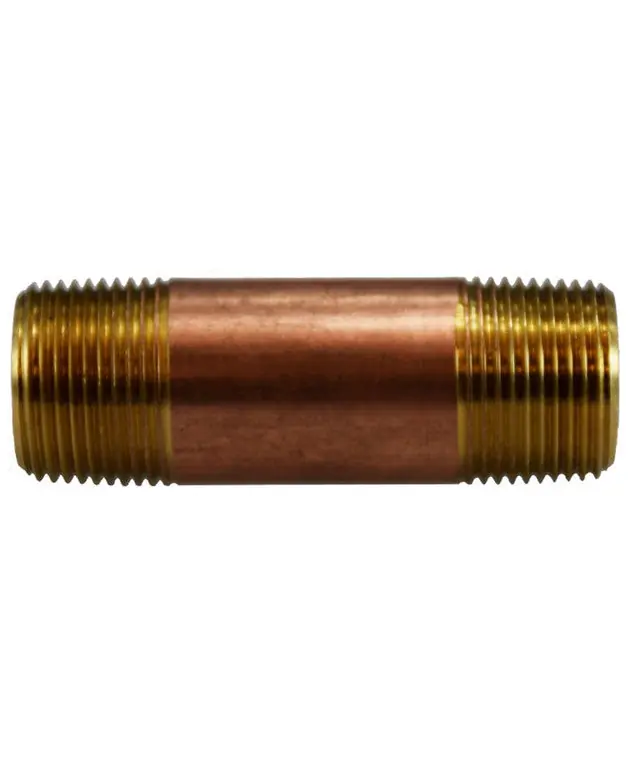 Midland Industries 40081 3/4 x 1-1/2 Red Brass Nipple