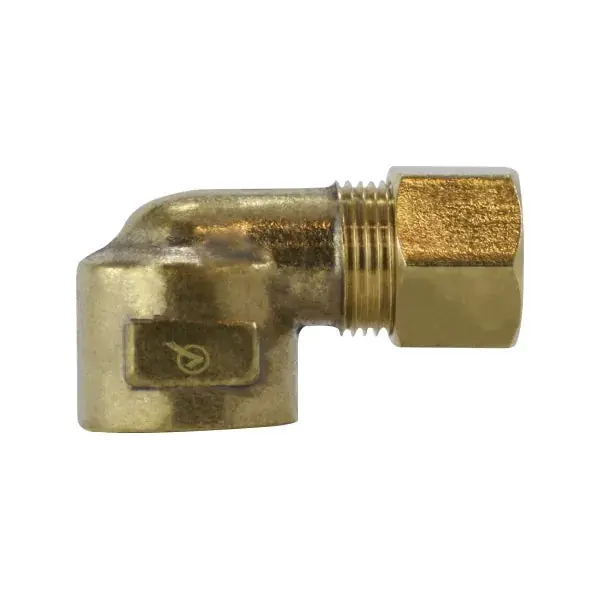 Midland Industries 700070-0608 Lead Free Compression Fitting 3/8 inches Tube OD x 1/2 inches Female Pipe 90° Elbow REPLACEMENT MPN
