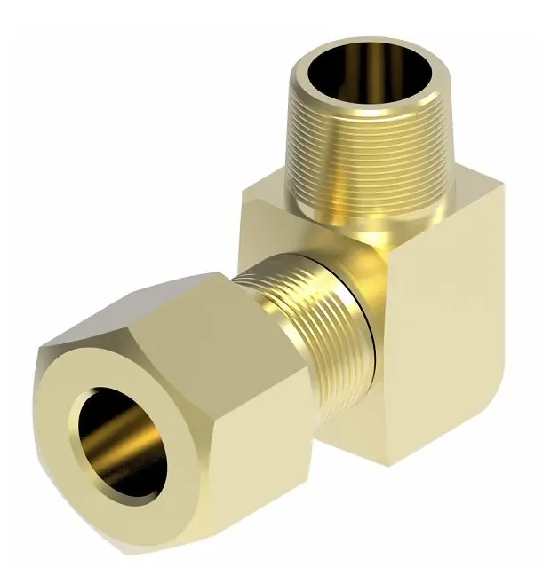 Danfoss 1469X8X8 Air Brake Adapter for Nylon Tubing, Male Connector 90° Elbow, 1/2 inches Tube OD x 1/2 inches Male Pipe