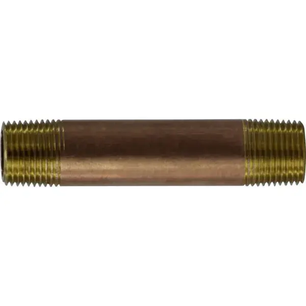 Midland Industries 40049 3/8 x 5-1/2 Red Brass Nipple